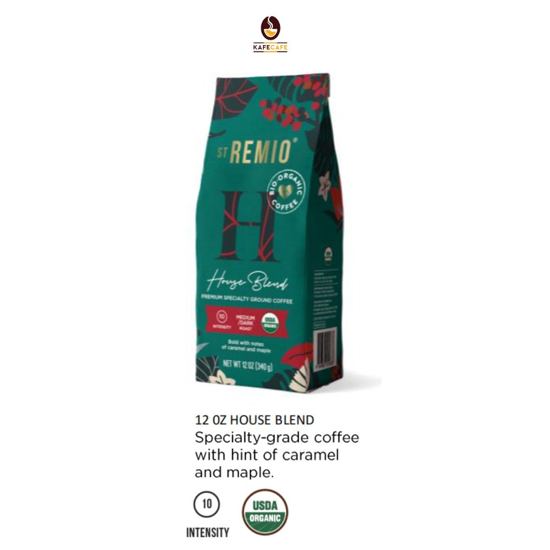 Picture of ST REMIO HOUSE BLEND ORGANIC GROUND COFFEE 340GRAMS